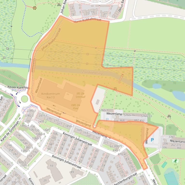 Kaart van postcodegebied 7415JM.