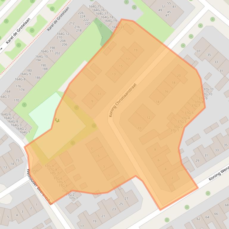 Kaart van postcodegebied 7415KN.