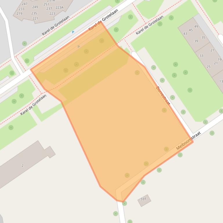 Kaart van postcodegebied 7415LD.