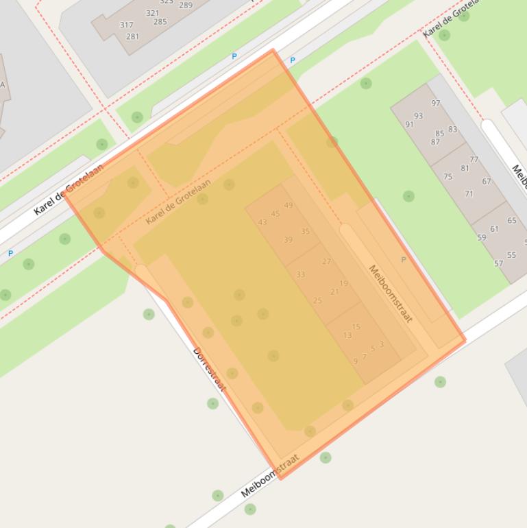 Kaart van postcodegebied 7415LE.