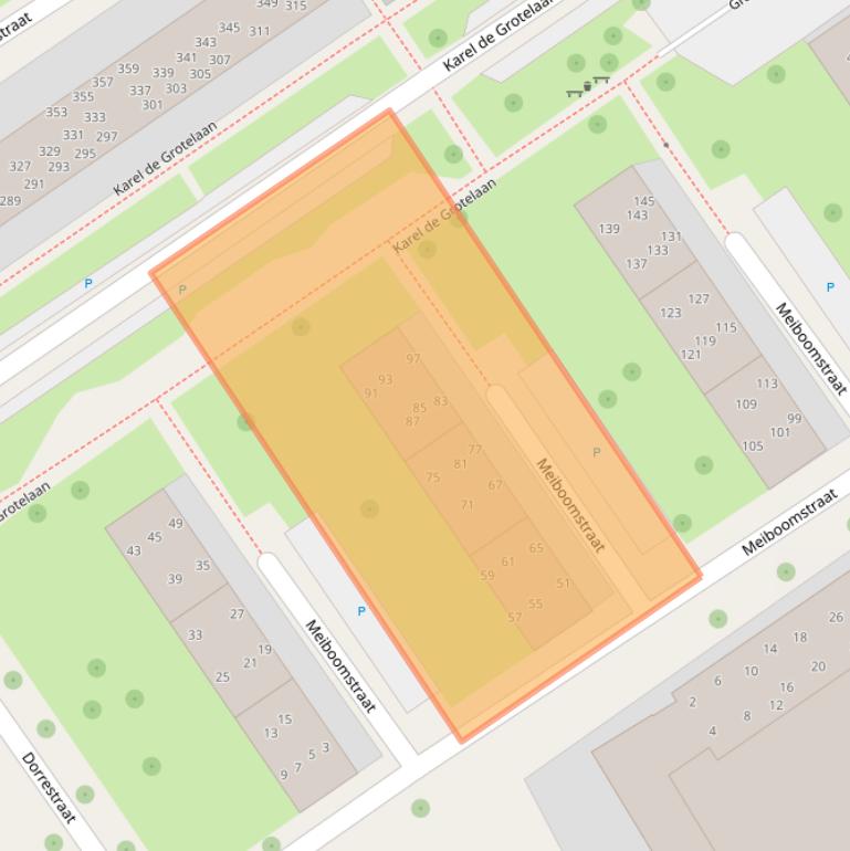 Kaart van postcodegebied 7415LG.