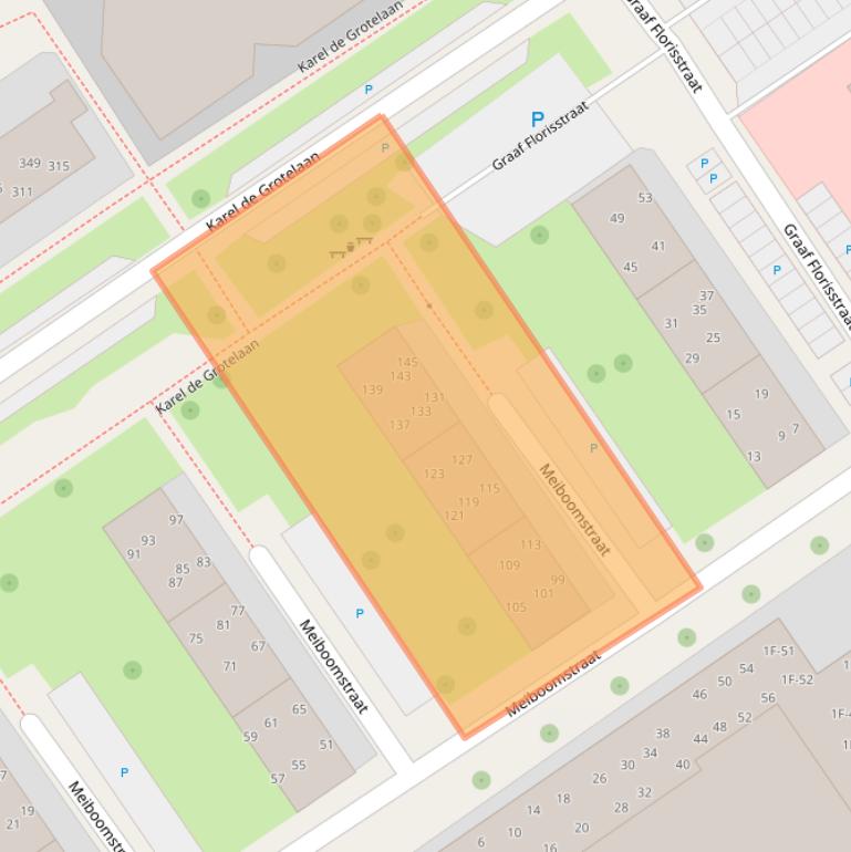 Kaart van postcodegebied 7415LH.