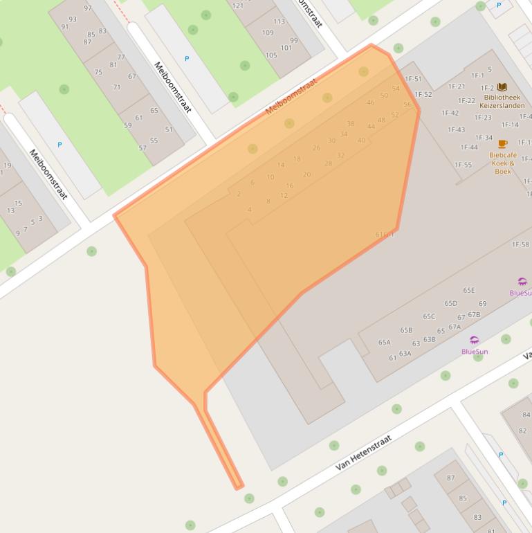 Kaart van postcodegebied 7415LJ.