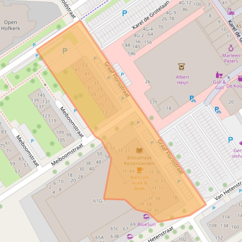 Kaart van postcodegebied 7415LK.