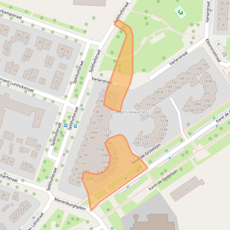 Kaart van postcodegebied 7415LP.