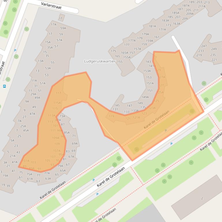 Kaart van postcodegebied 7415LR.