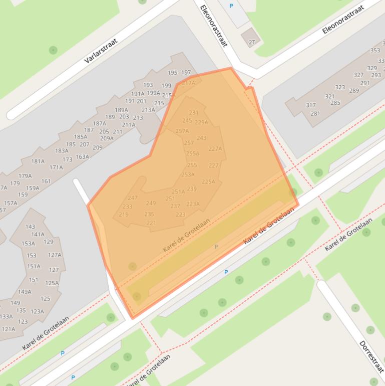 Kaart van postcodegebied 7415LV.