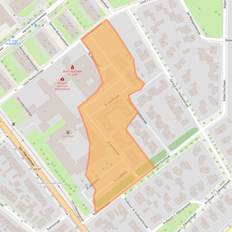 Kaart van postcodegebied 7415MX.