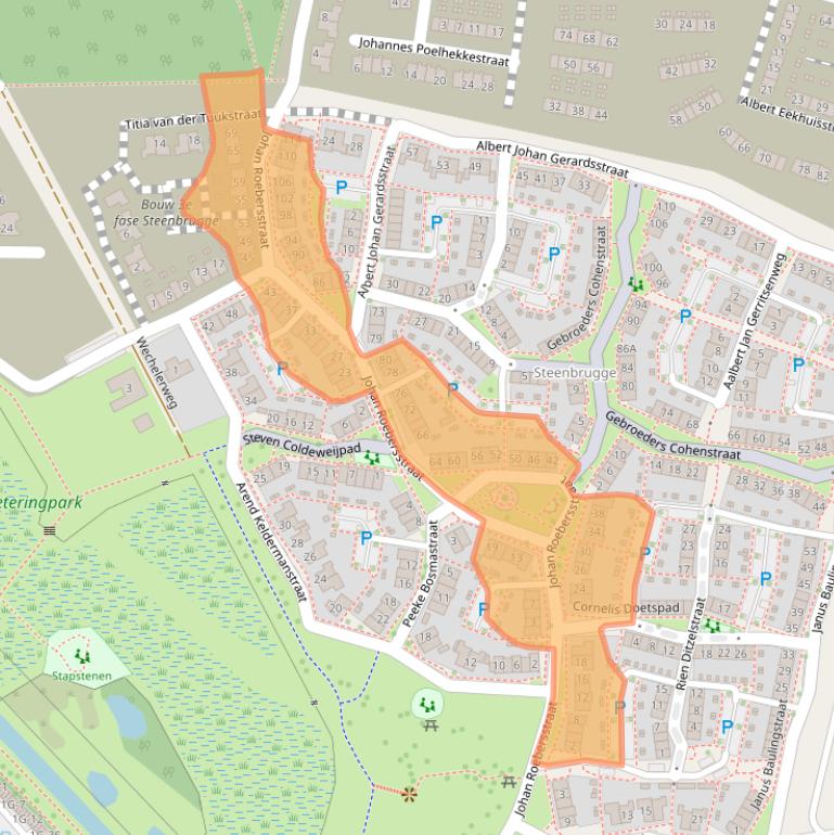 Kaart van postcodegebied 7415NA.