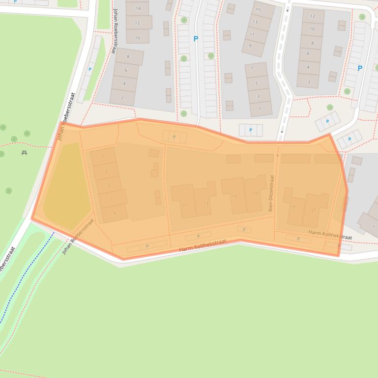 Kaart van postcodegebied 7415NB.