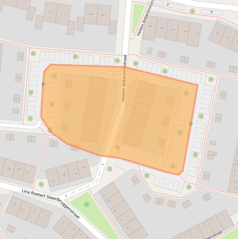 Kaart van postcodegebied 7415NK.