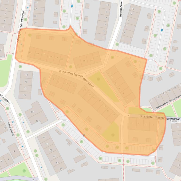 Kaart van postcodegebied 7415NL.