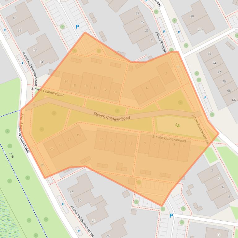 Kaart van postcodegebied 7415NN.