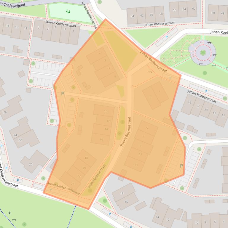 Kaart van postcodegebied 7415NP.