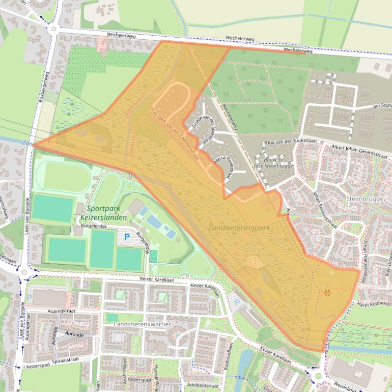 Kaart van postcodegebied 7415NS.