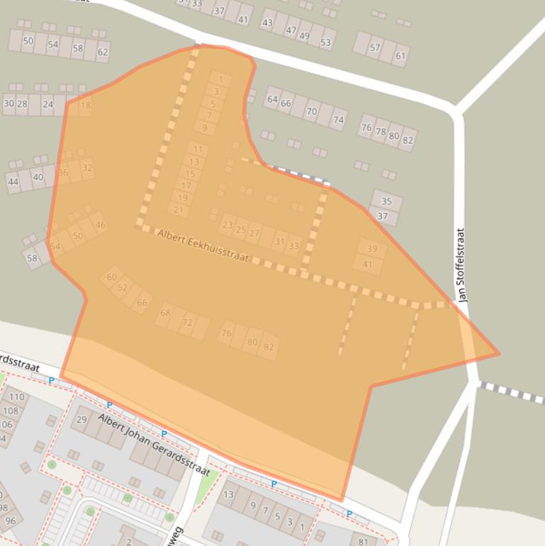 Kaart van postcodegebied 7415PA.