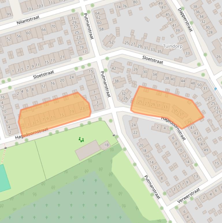 Kaart van postcodegebied 7415RP.