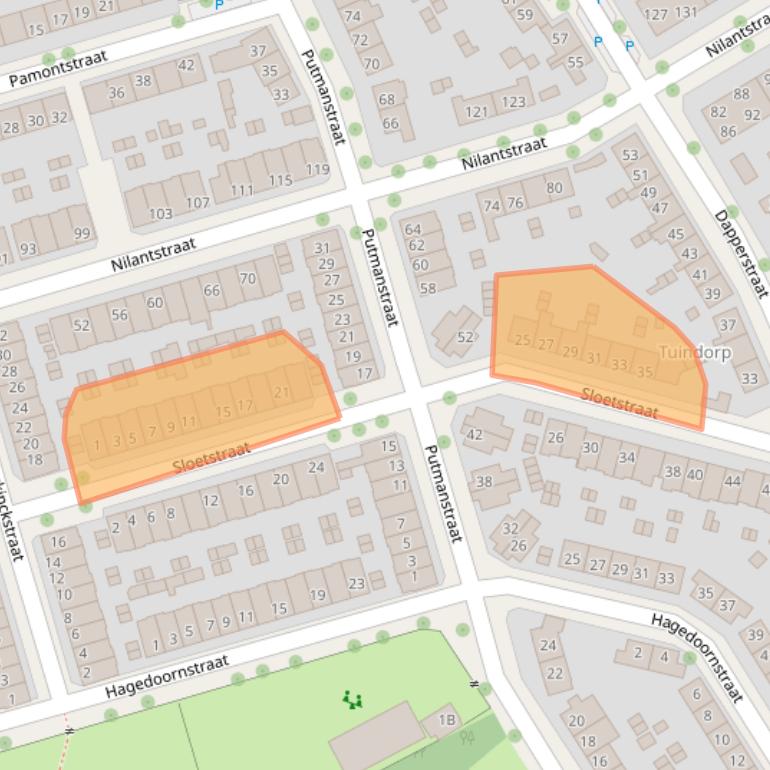 Kaart van postcodegebied 7415RS.