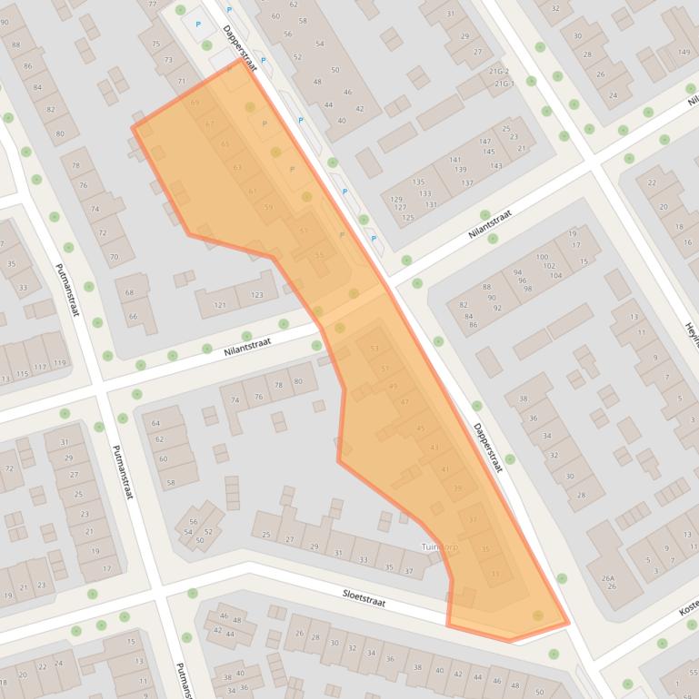 Kaart van postcodegebied 7415SG.