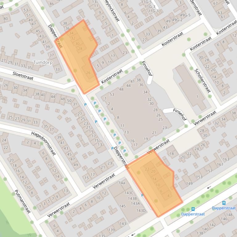 Kaart van postcodegebied 7415SJ.