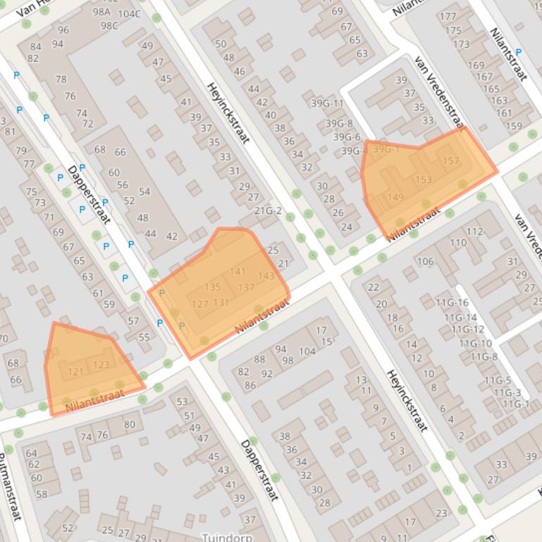 Kaart van postcodegebied 7415TC.