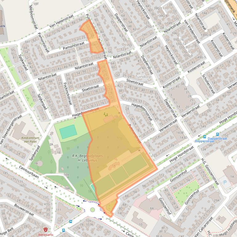 Kaart van postcodegebied 7415TM.