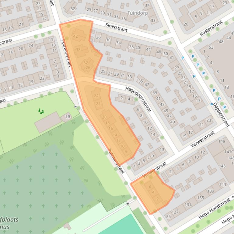 Kaart van postcodegebied 7415TP.