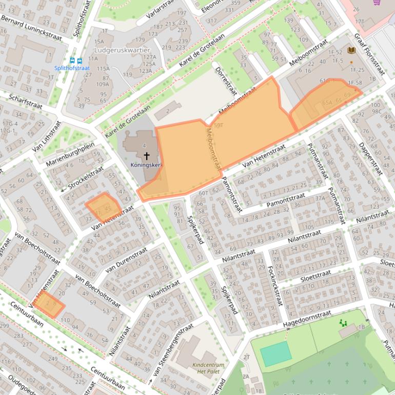 Kaart van postcodegebied 7415TT.