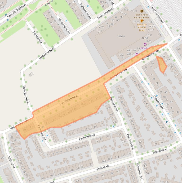 Kaart van postcodegebied 7415TW.