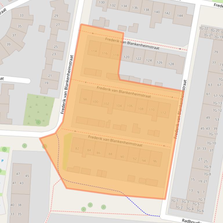Kaart van postcodegebied 7415VW.
