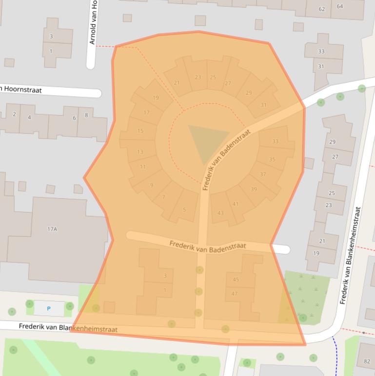 Kaart van postcodegebied 7415VZ.