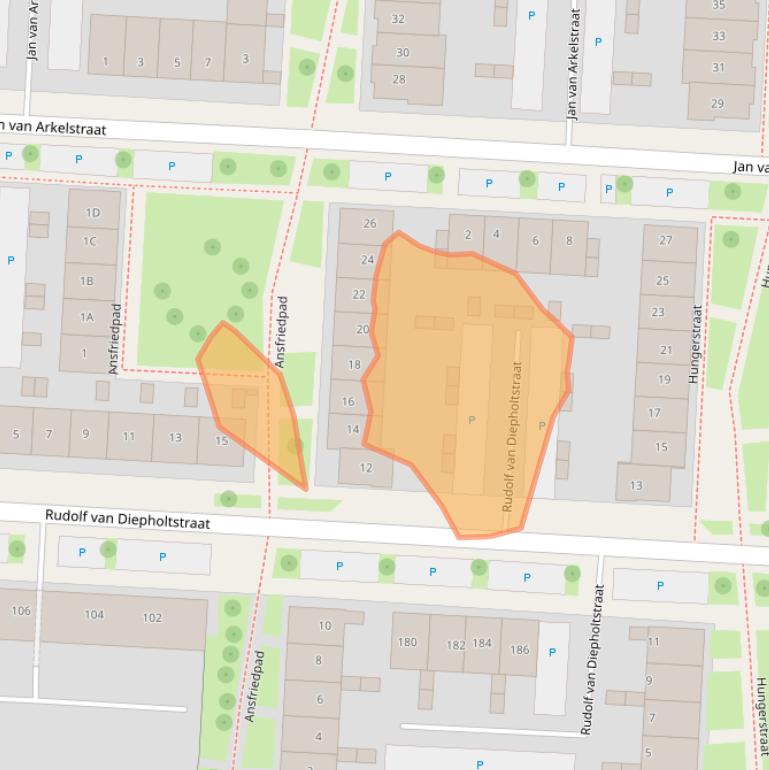 Kaart van postcodegebied 7415XD.