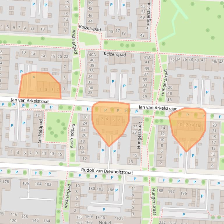 Kaart van postcodegebied 7415XE.
