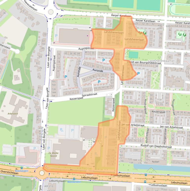 Kaart van postcodegebied 7415XH.
