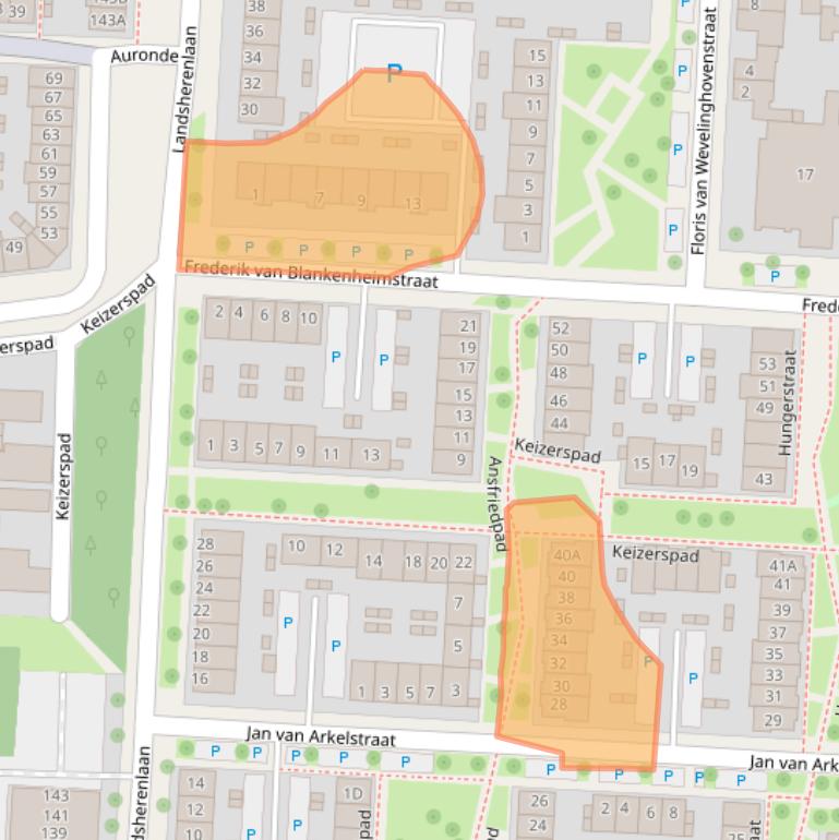 Kaart van postcodegebied 7415XP.