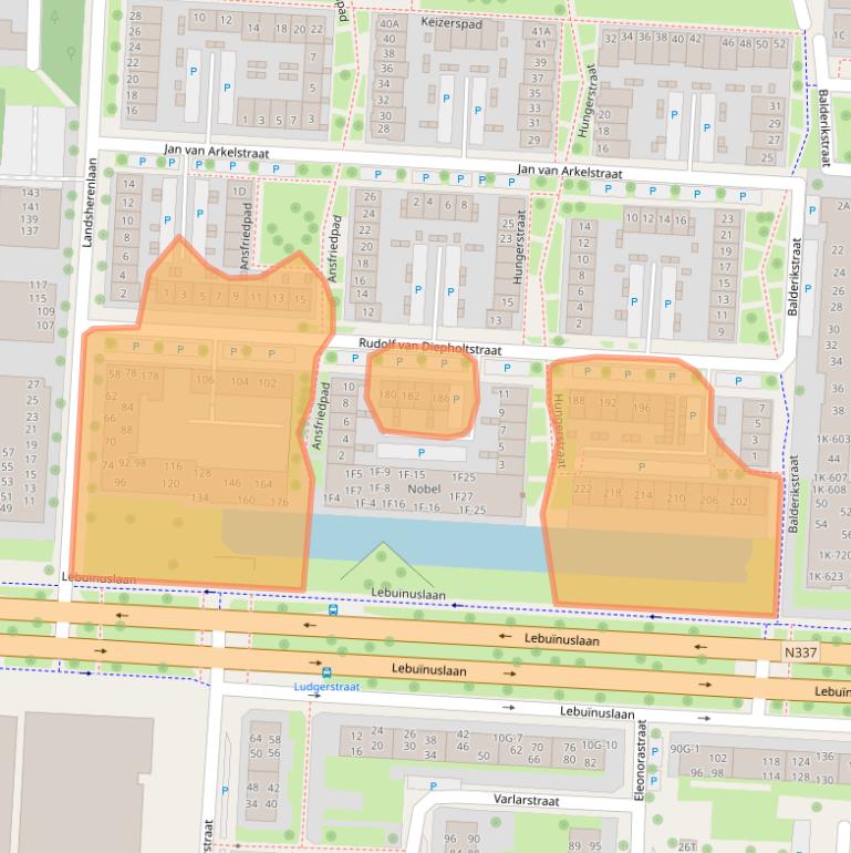 Kaart van postcodegebied 7415XZ.