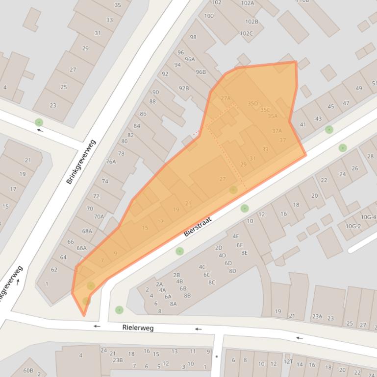 Kaart van postcodegebied 7416AH.