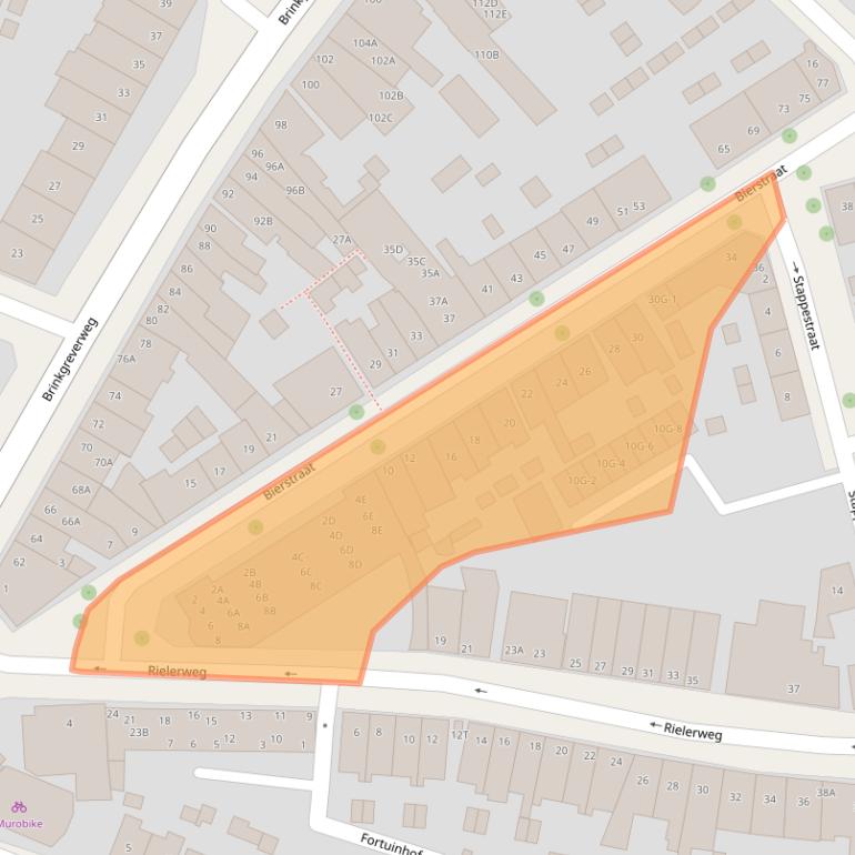 Kaart van postcodegebied 7416AL.