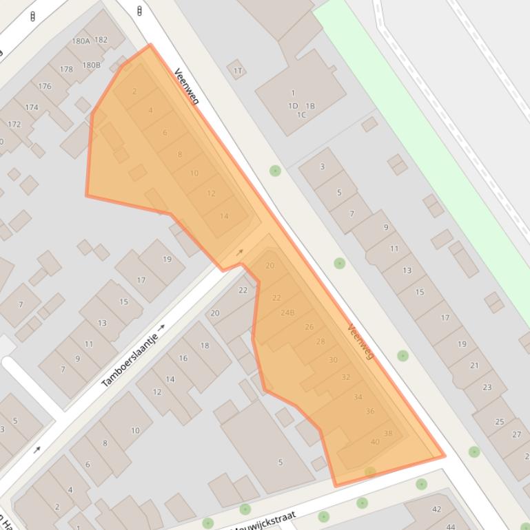 Kaart van postcodegebied 7416BC.