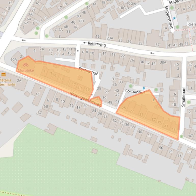 Kaart van postcodegebied 7416BL.