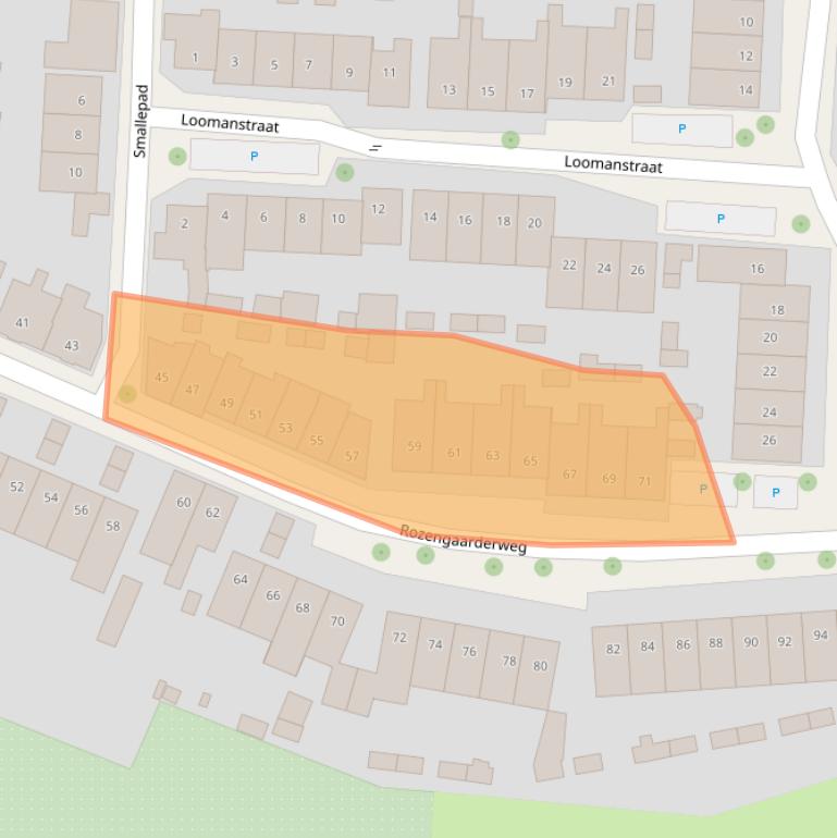 Kaart van postcodegebied 7416BM.