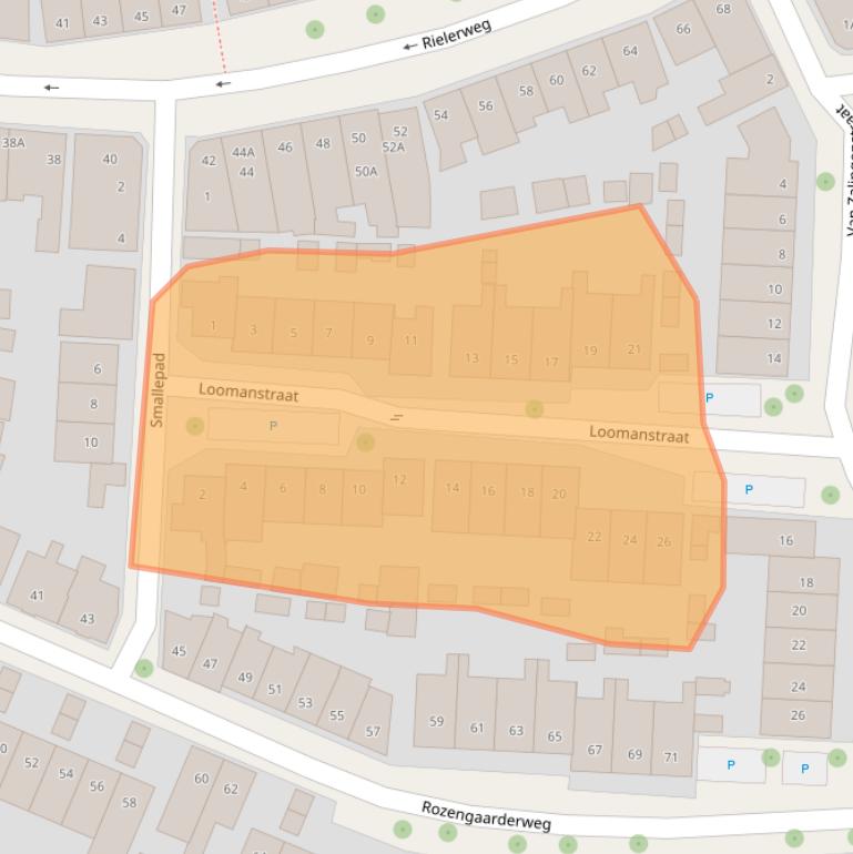 Kaart van postcodegebied 7416BS.