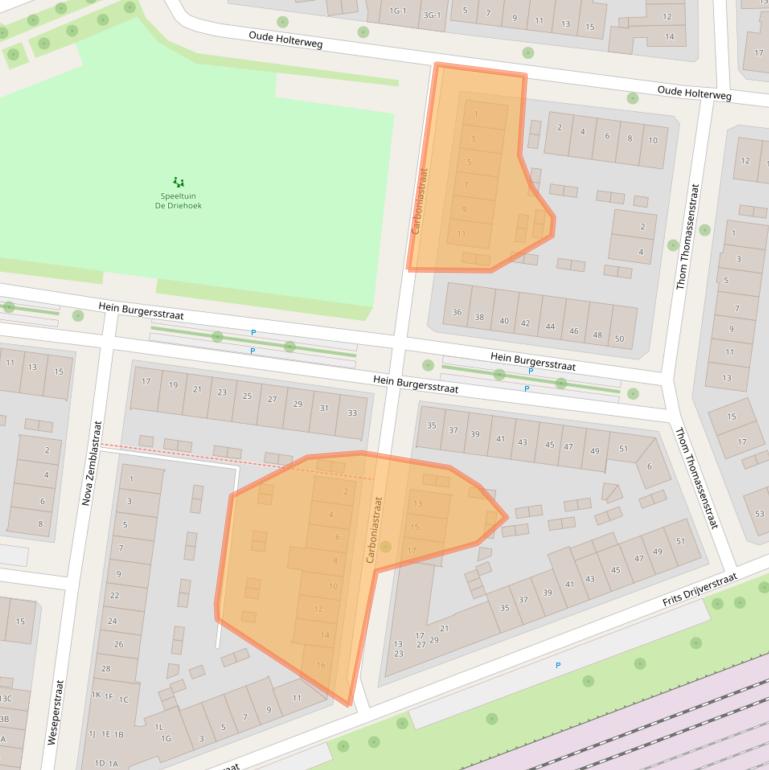 Kaart van postcodegebied 7416CE.