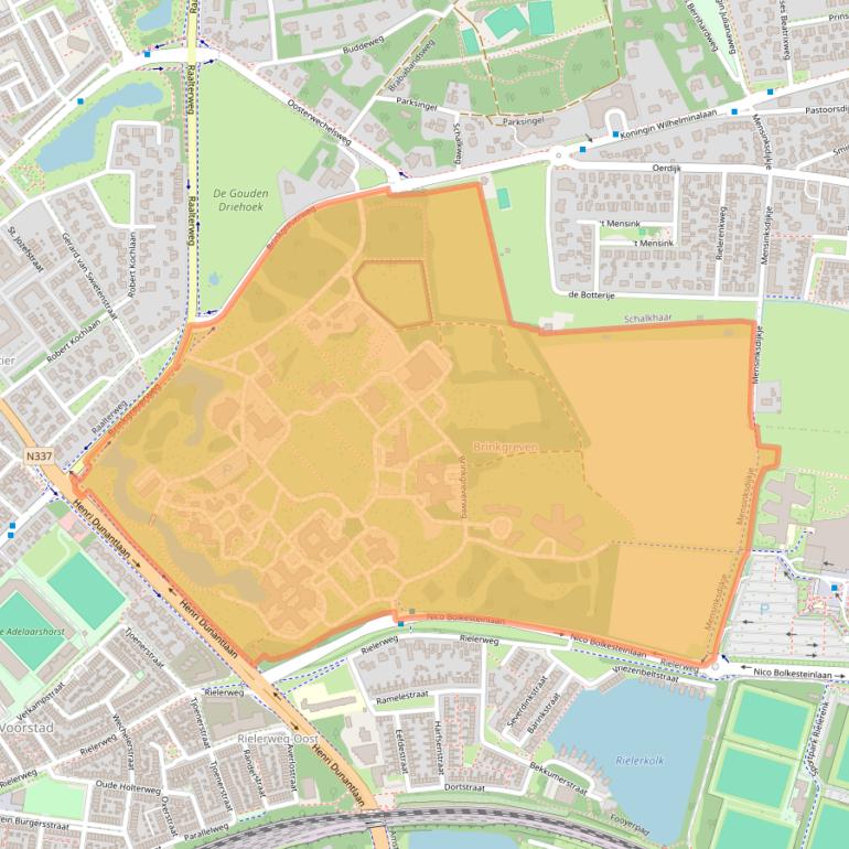 Kaart van postcodegebied 7416SB.