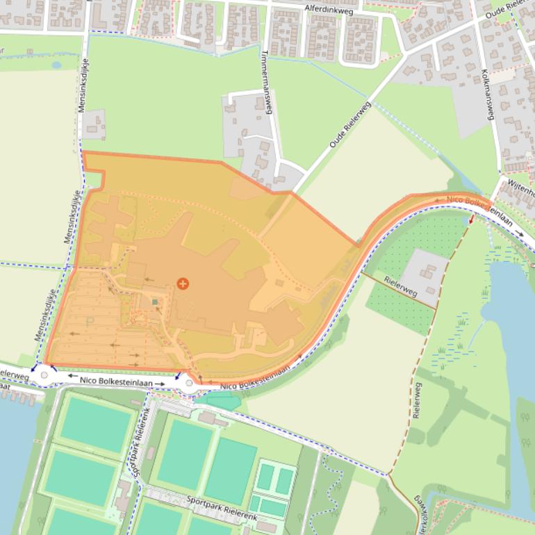 Kaart van postcodegebied 7416SE.