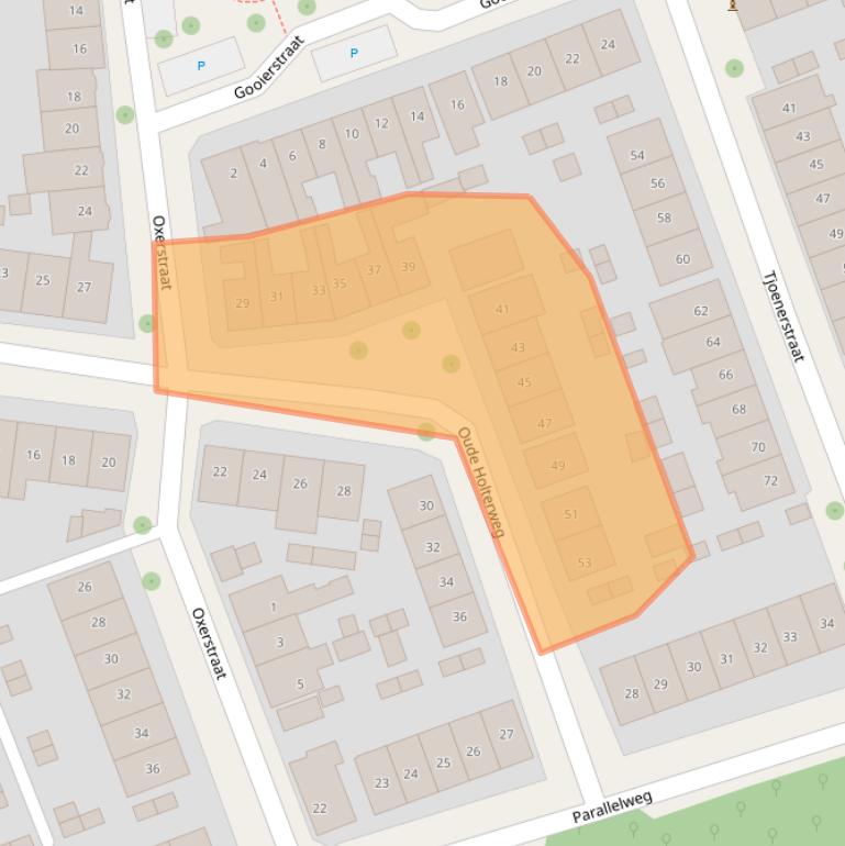 Kaart van postcodegebied 7416WE.