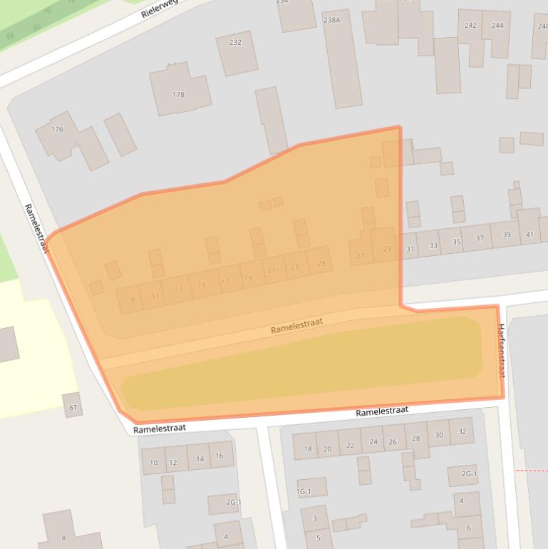 Kaart van postcodegebied 7416WX.