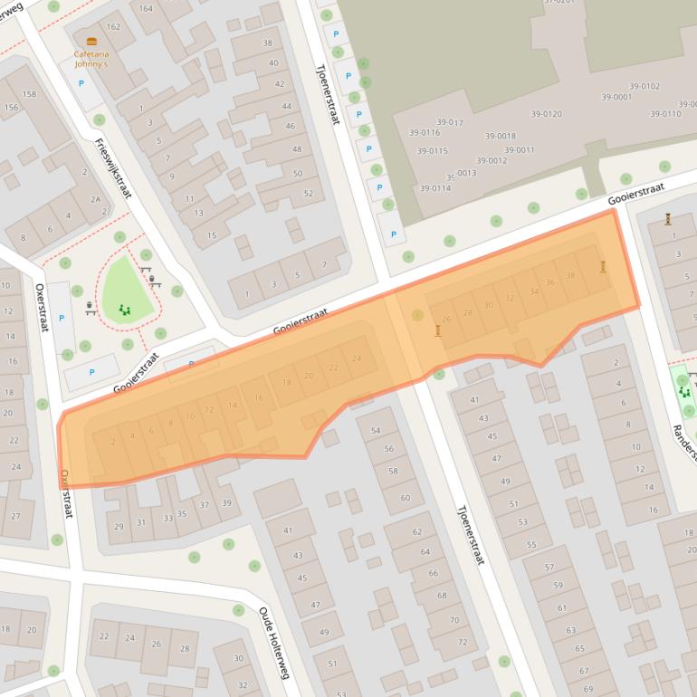 Kaart van postcodegebied 7416XC.