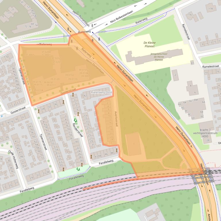 Kaart van postcodegebied 7416XG.