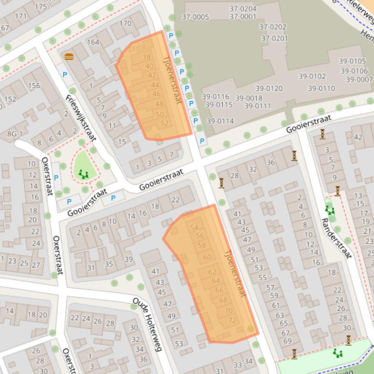Kaart van postcodegebied 7416XN.